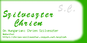 szilveszter chrien business card